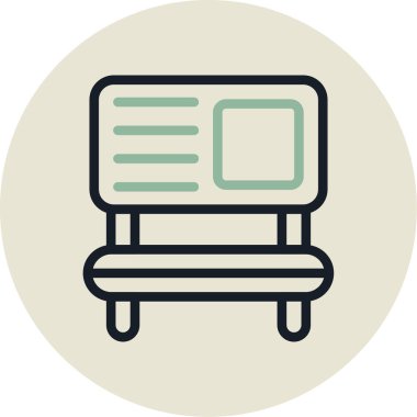 Kanepe. Web simgesi basit illüstrasyon