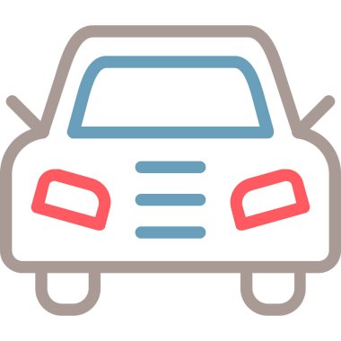 - Araba. Web simgesi basit illüstrasyon