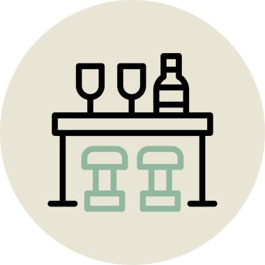 Restoran vektör simgesi modern basit illüstrasyon