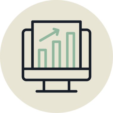 Grafik. Web simgesi basit bir illüstrasyon. Web tasarımı için grafik, grafik vektör sembolü