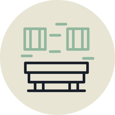 Masa. Web simgesi basit illüstrasyon