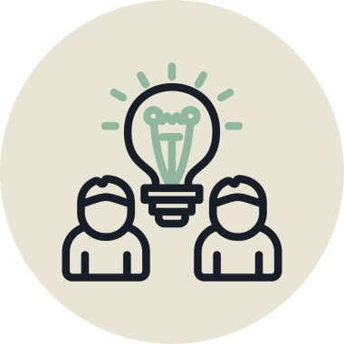 ampul fikri vektör simgesi modern basit vektör illüstrasyonu