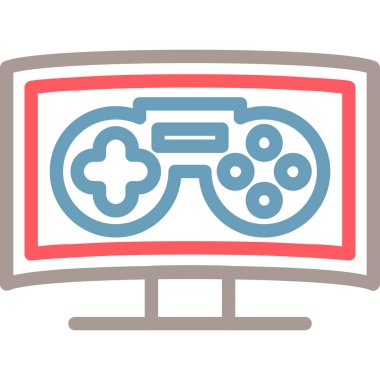 Video oyunu. Basit vektör illüstrasyonu