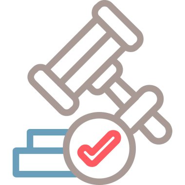 Hukuk ve adalet ikonu vektör illüstrasyonu