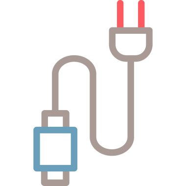 Kablo. Web simgesi basit illüstrasyon