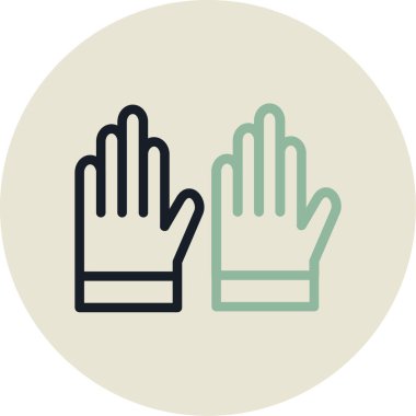 Eldiven simgesi vektör illüstrasyonu