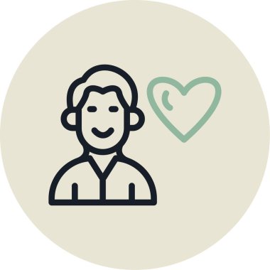 Aşk simgesinin vektör illüstrasyonu