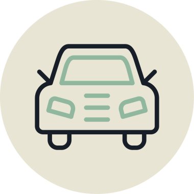 otomatik araba simge vektör çizim