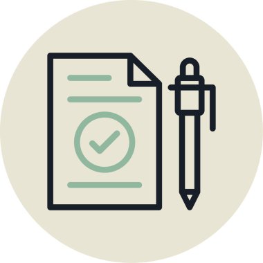 Düz dizaynda denetlemenin vektör simgesi