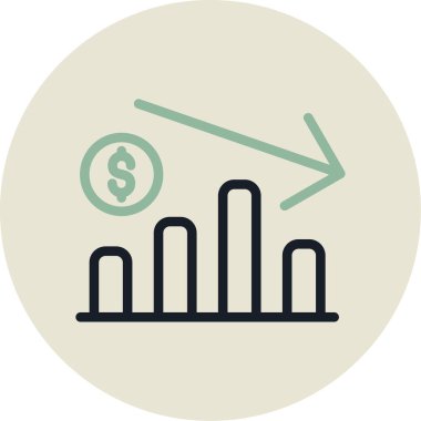 grafik vektör simgesi. Basit bir illüstrasyon. grafik ve web grafiği