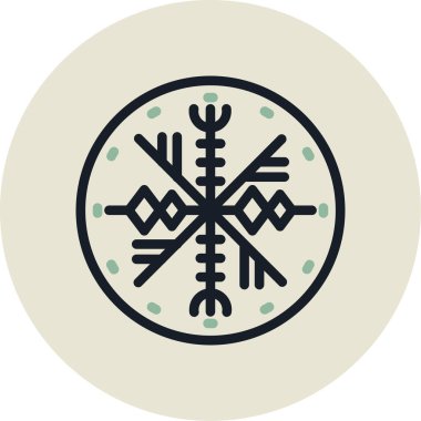 Kar tanesi. Web simgesi basit illüstrasyon