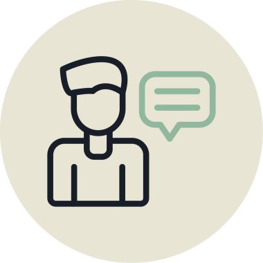 Sohbet simgesi vektör illüstrasyonu