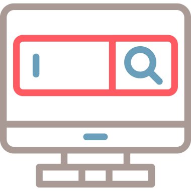 bilgisayar izleme simgesi, vektör illüstrasyonu