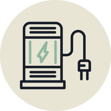 Moda biçimi izole edilmiş arkaplanda elektrik dolgu simgesi