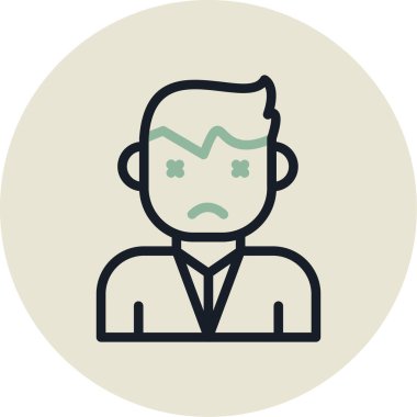 İş adamı simgesinin vektör illüstrasyonu