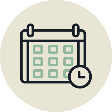 Takvim. Web simgesi basit illüstrasyon