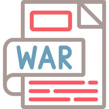 - Savaş. Web simgesi basit illüstrasyon