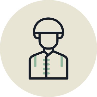 İşçi. Web simgesi basit illüstrasyon