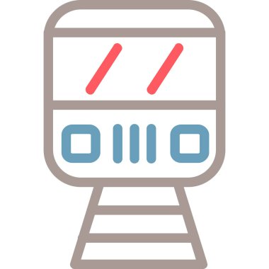 tren. Web simgesi basit illüstrasyon