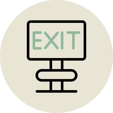 çıkış simgesi çizimi