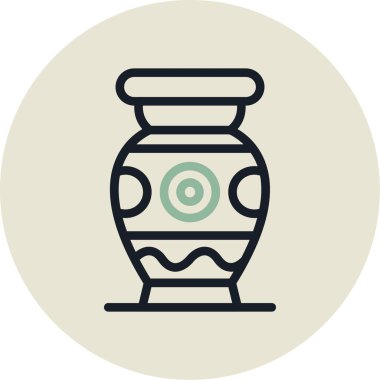 Bir simge kavanozunun vektör çizimi