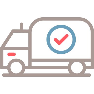 Araç simgesi vektör illüstrasyon tasarımlı kamyon