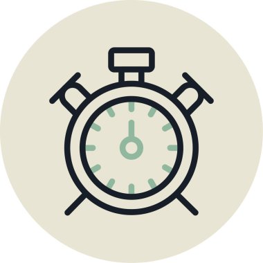 Stopwatch Çemberi, Vektör İllüstrasyonu