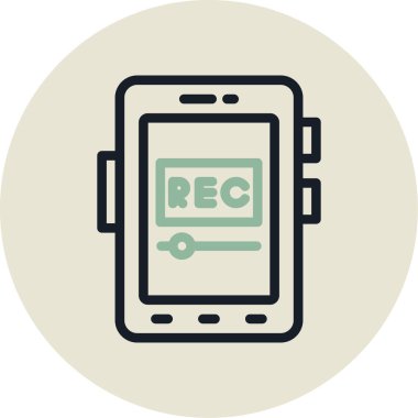 Akıllı telefon. Web simgesi basit illüstrasyon