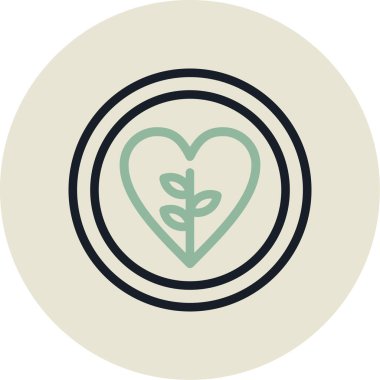 Bir kalp simgesinin vektör illüstrasyonu