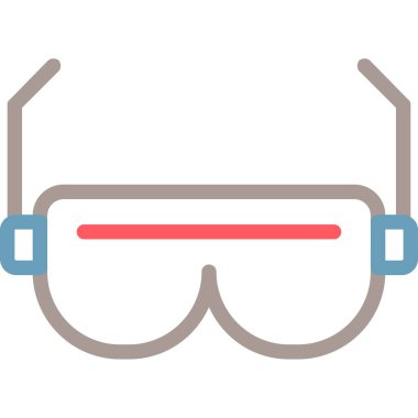 Gözlük. Web simgesi basit illüstrasyon