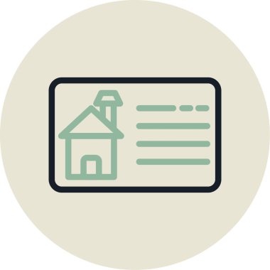 Emlak renkli vektör simgesi