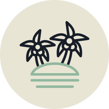 Bir çiçek simgesinin vektör illüstrasyonu