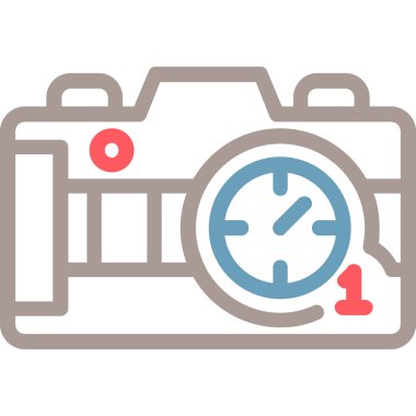 Kamera simgesi, vektör illüstrasyonu