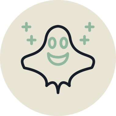 Hayalet. Web simgesi basit illüstrasyon