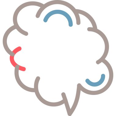 Beyin. Web simgesi basit illüstrasyon