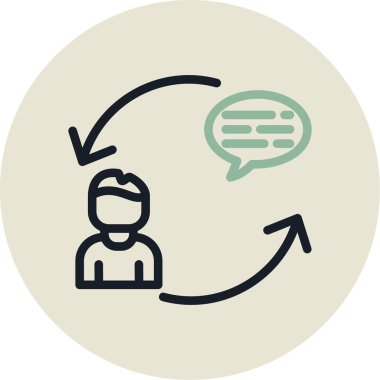 Moda Biçimli Sohbet Simgesi İzole Arkaplan