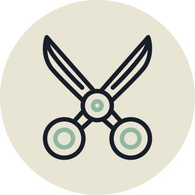 Makas. Web simgesi basit illüstrasyon