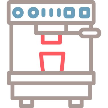 - Makine. Web simgesi basit illüstrasyon