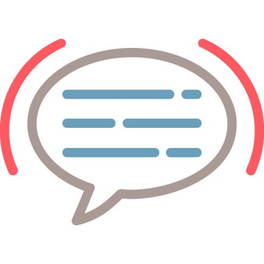 Sohbet simgesi soyut arkaplan grubunda izole edildi