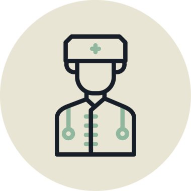 Doktor. Web simgesi basit tasarım