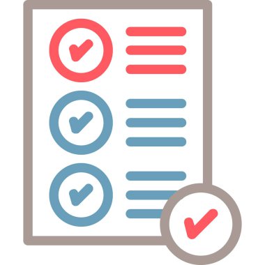 Kontrol listesi. Web simgesi basit illüstrasyon