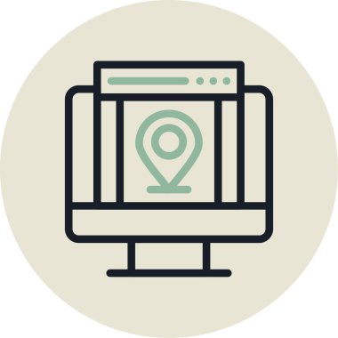 Web tarayıcı simgesi vektör illüstrasyonu