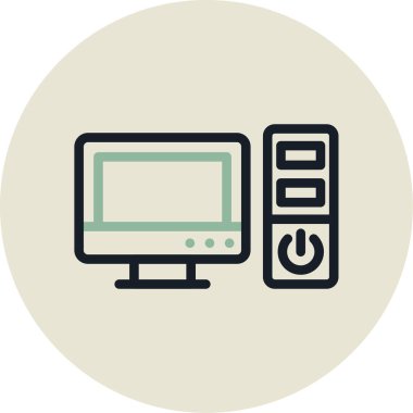 vektör lcd simgesi illüstrasyonu