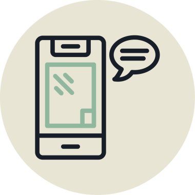 Cep telefonu. Web simgesi basit illüstrasyon