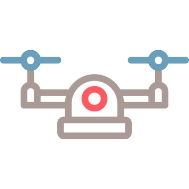 Drone Hattı Çoklu Renkli, Vektör İllüstrasyonu