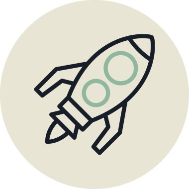 Uzay gemisi simgesi vektör illüstrasyon tasarımı