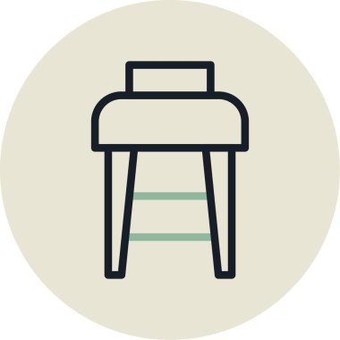 Sandalye. Web simgesi basit illüstrasyon