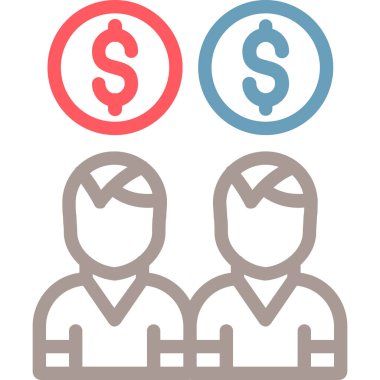 Para için. Web simgesi basit illüstrasyon