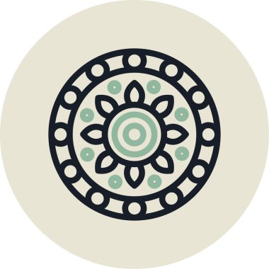 güzel mandala süsü ikon vektör çizimi tasarımı