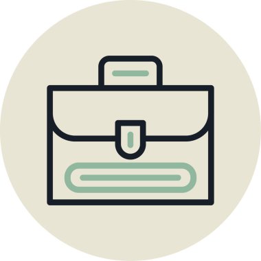 Çanta. Web simgesi basit illüstrasyon